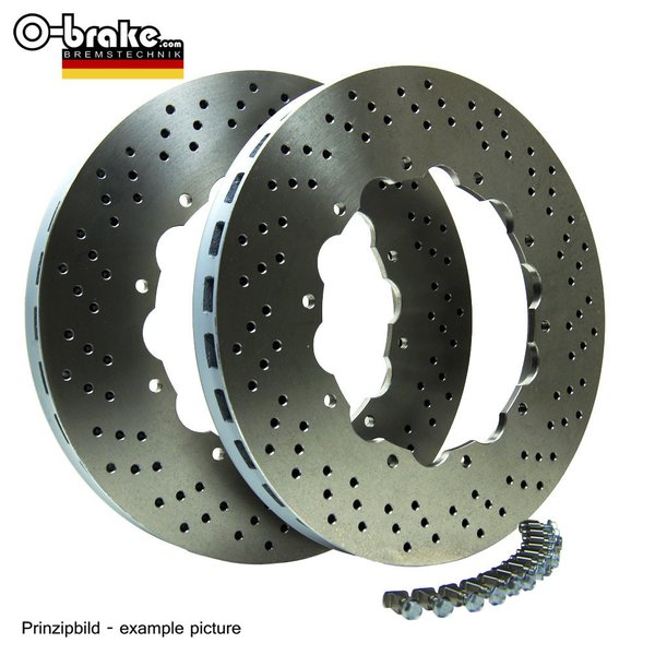 Upgrade level 1 HTCIC sport brake Kit "type drilled" for Audi S8 Typ 4E - front and rear