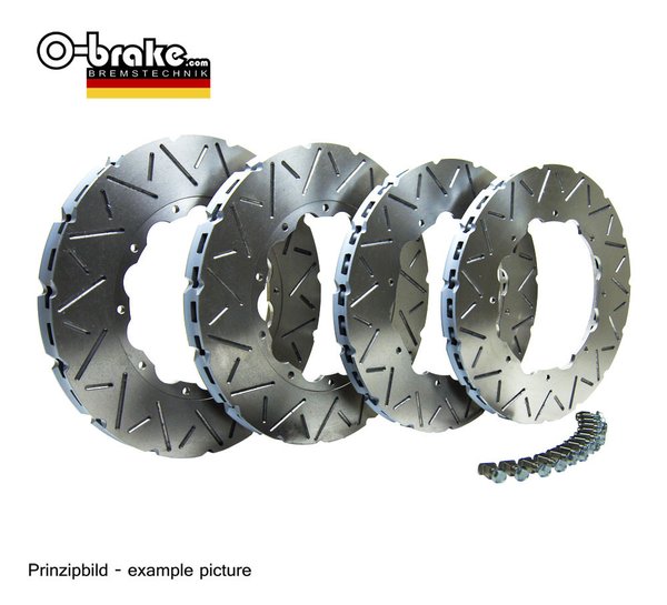 HTCIC Sportbremsscheiben Kit "Typ wave" für Audi A8 Typ 4G - Vorderachse + Hinterachse
