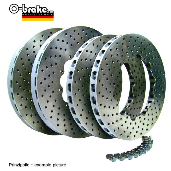 HTCIC brake Kit "type drilled" for Gallardo Nera - front + rear