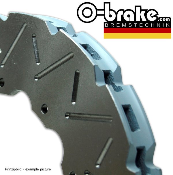 HTCIC Bremsscheiben Kit "Typ wave" UPGRADE 1 für Audi R8 V10 - Vorderachse + Hinterachse